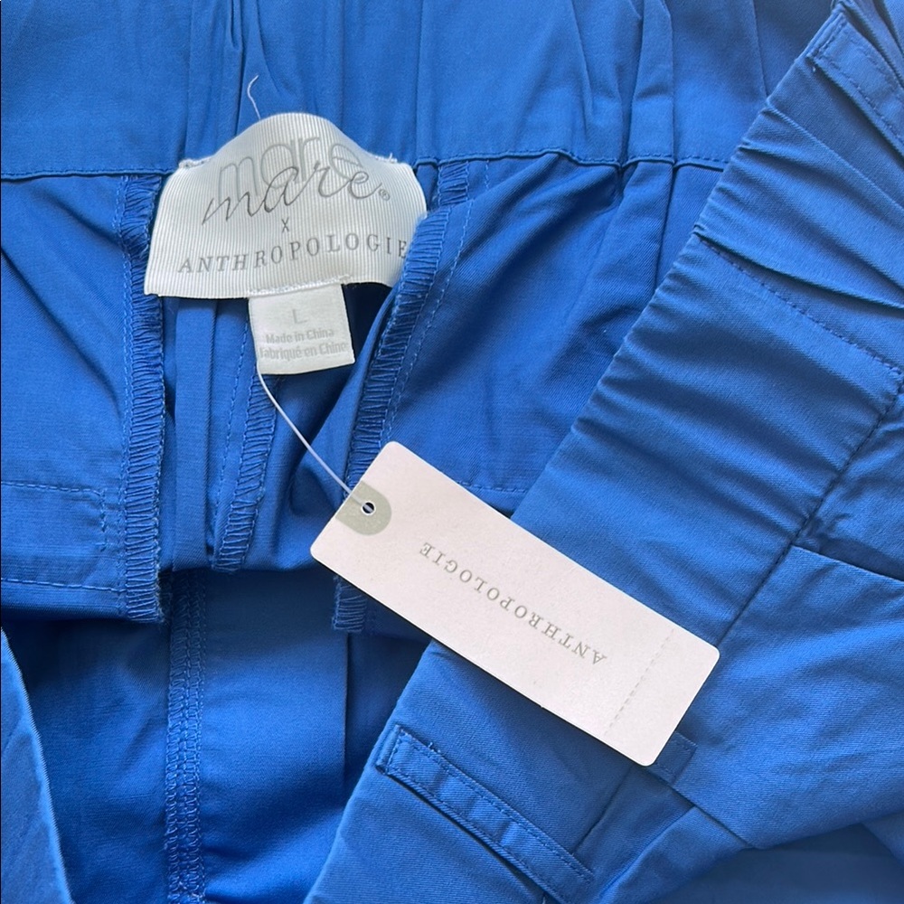 Mare Mare x Anthropologie Vibrant Blue Wide Leg Pant - Picture 4 of 7